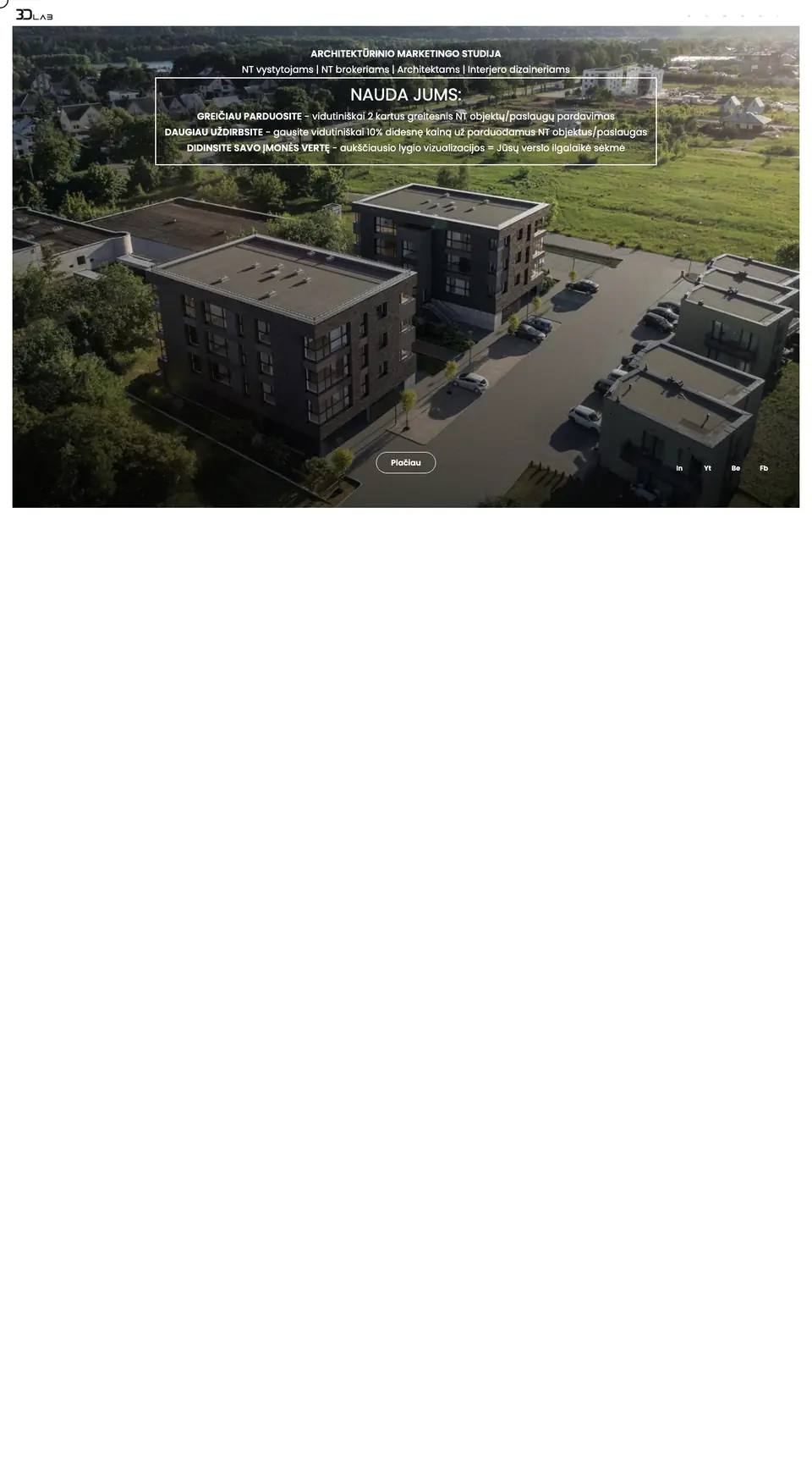 3dlab.lt – pagrindinis puslapis kompiuteryje
