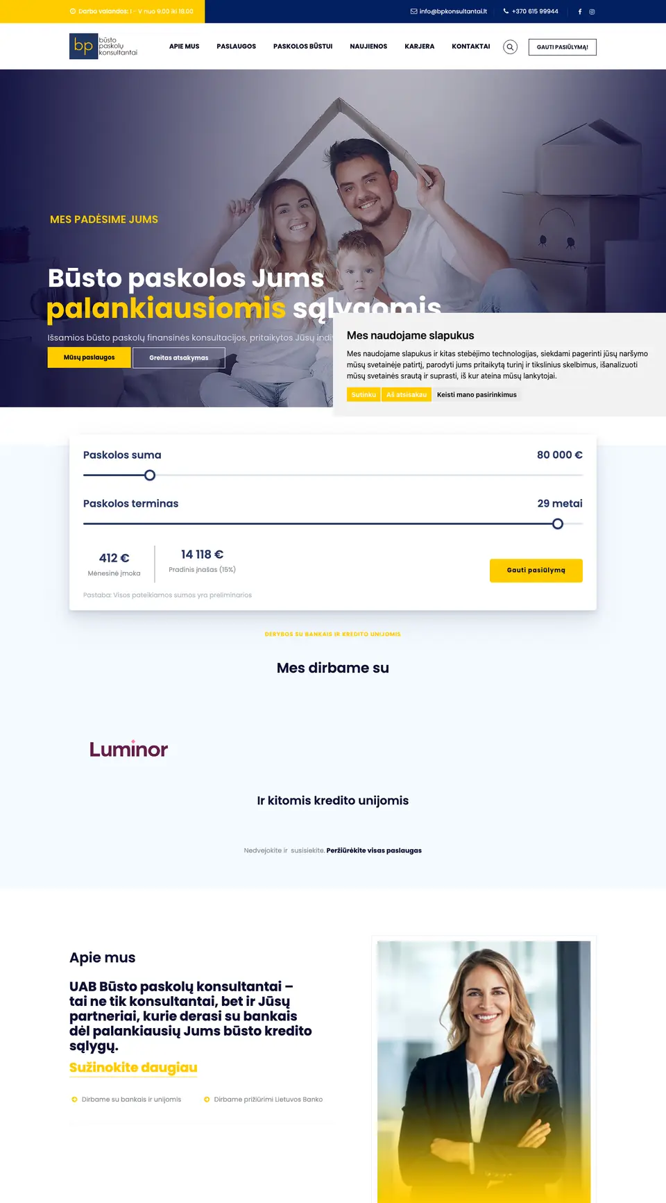 Bpkonsultantai.lt – svetainės vaizdas