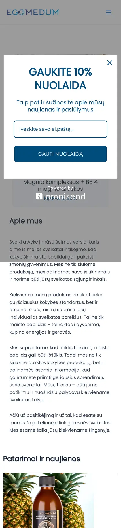 Egomedum.lt – mobilioji versija