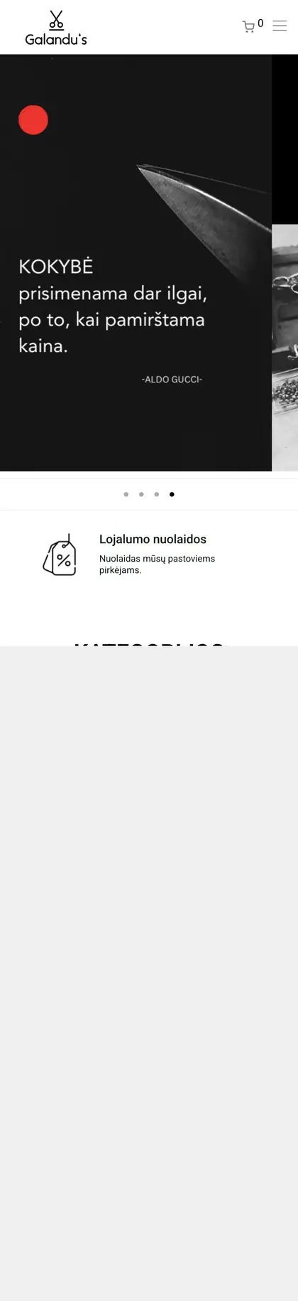 Galandus.lt – mobilioji versija