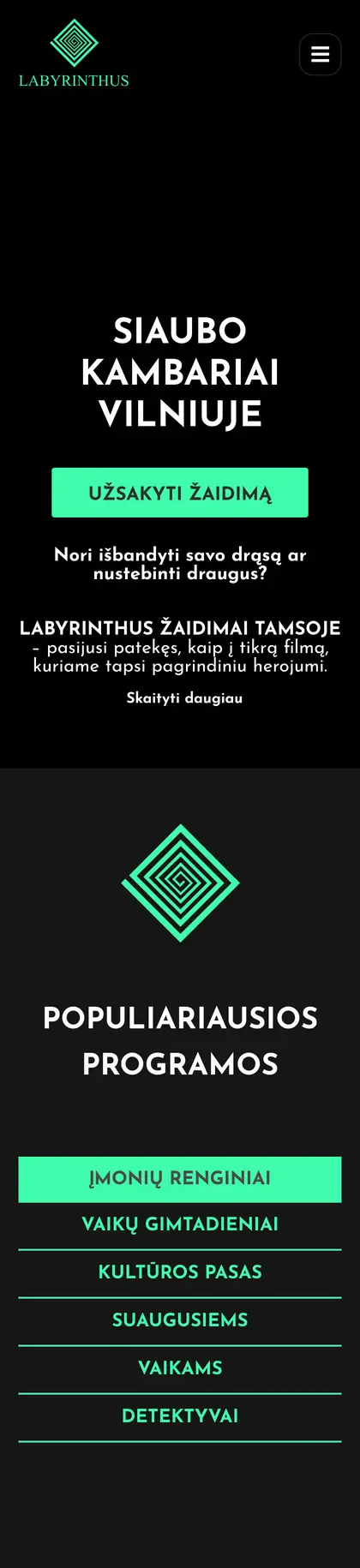 Labyrinthus.lt – mobilioji versija