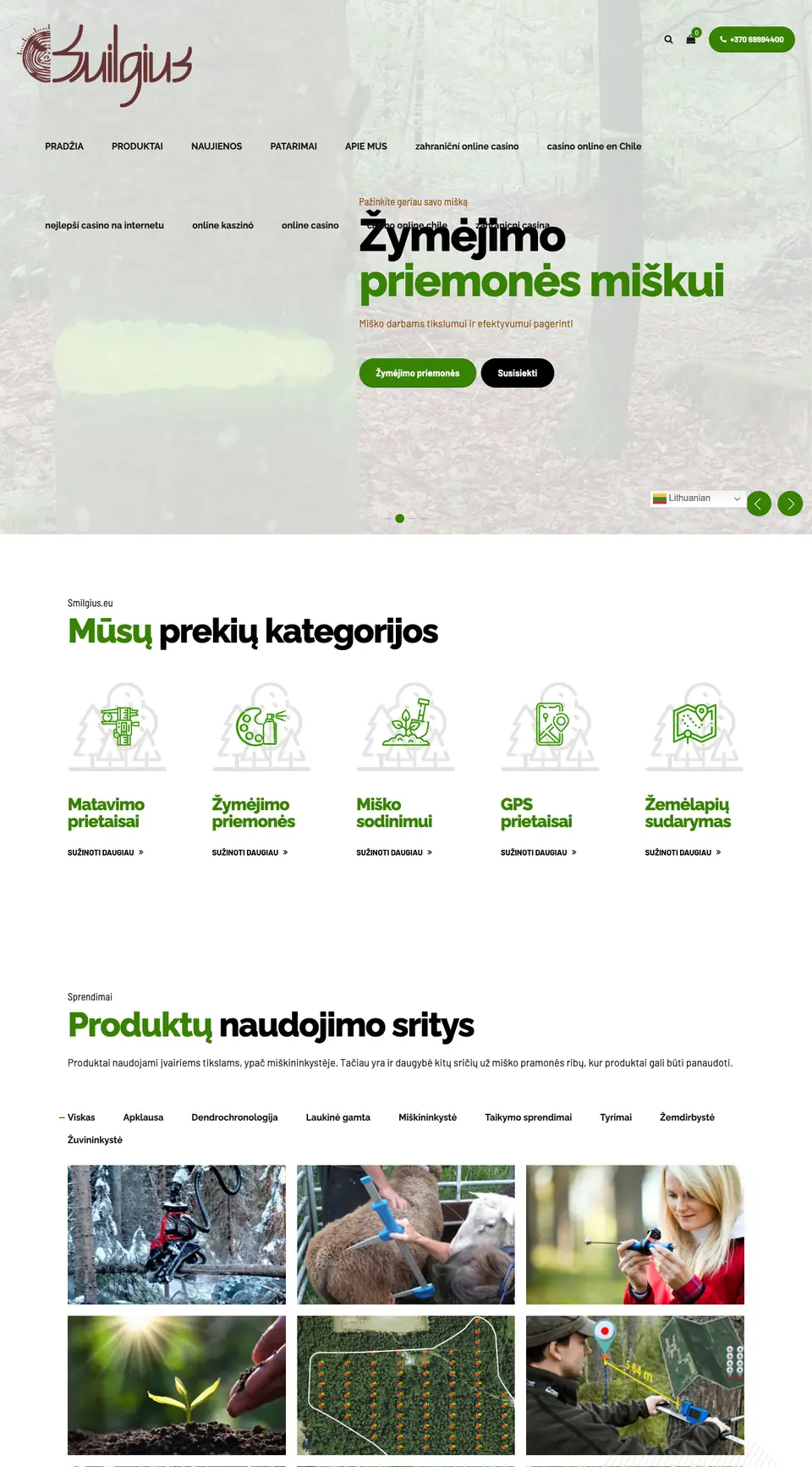 Smilgius.eu – svetainės vaizdas