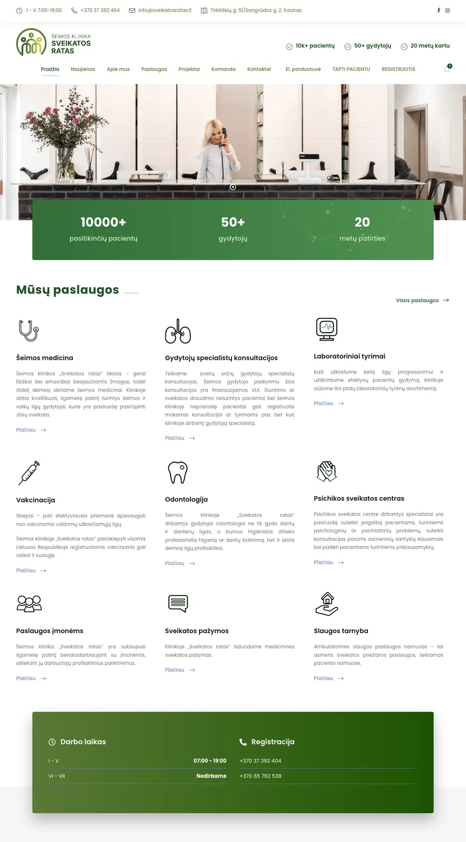 Sveikatosratas.lt – svetainės vaizdas
