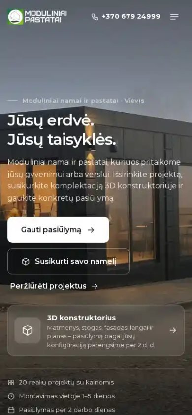Moduliniaipastatai.lt – mobilioji versija