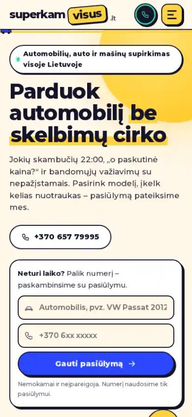 Superkamvisus.lt – mobilioji versija